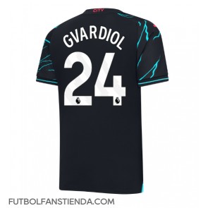 Manchester City Josko Gvardiol #24 Tercera Equipación 2023-24 Manga Corta